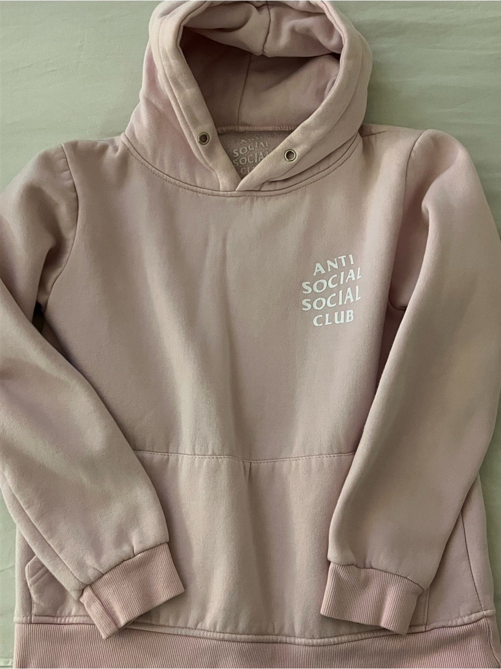 Anti Social Social Club Dusty Pink Hoodie with Interior Logo